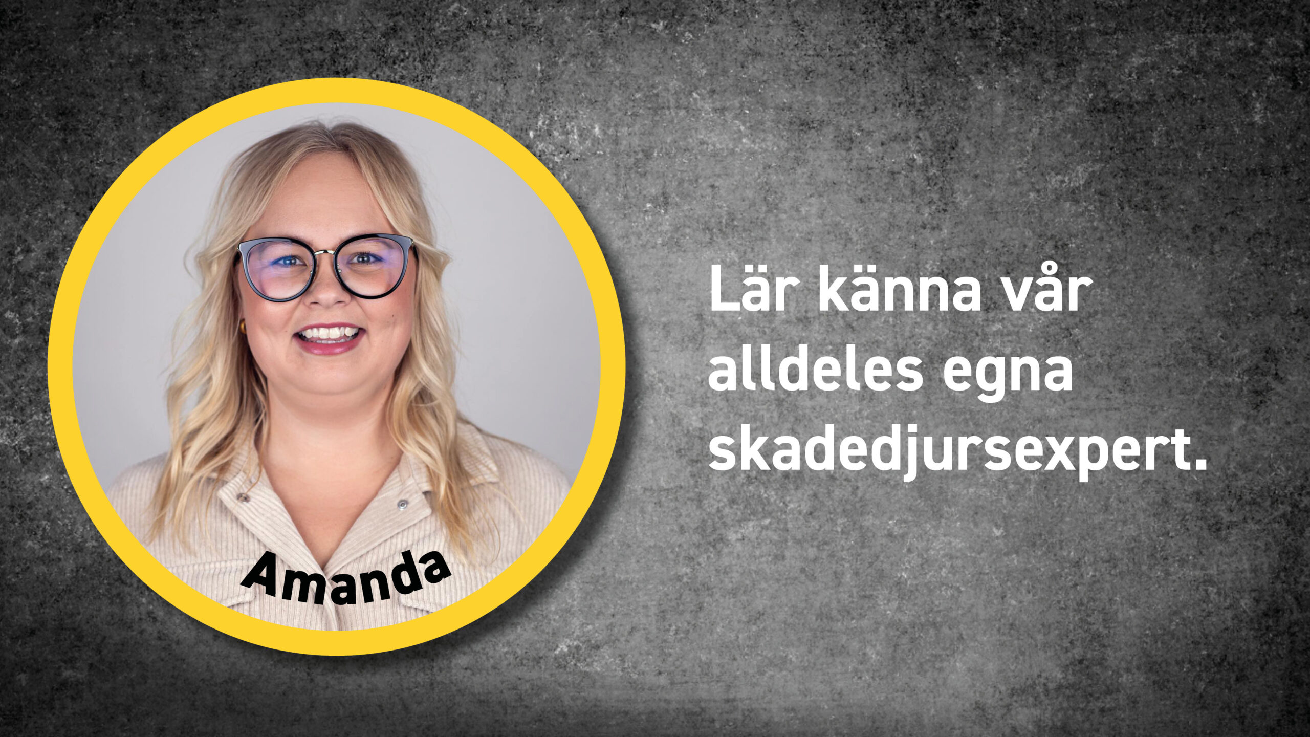 Kvinnlig skadedjursexpert på grå bakgrund med text om att lära känna experten.